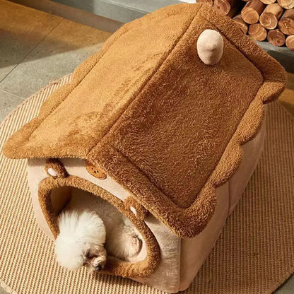Cats Dog House For Small Medium Dogs Cats Winter Warm Cat Bed Nest Pet Four Seasons Pet Cave Bed Home Supplies 2025