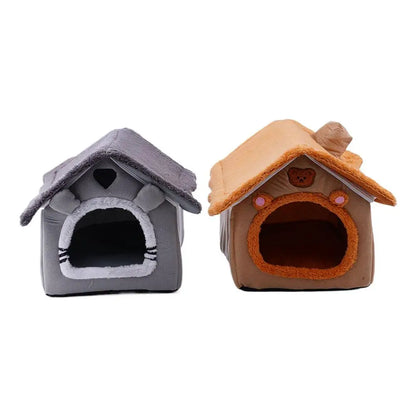 Cats Dog House For Small Medium Dogs Cats Winter Warm Cat Bed Nest Pet Four Seasons Pet Cave Bed Home Supplies 2025
