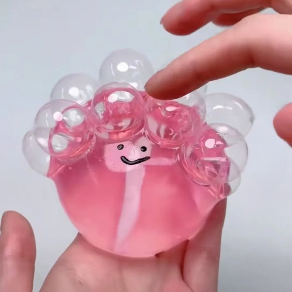 Taba Squishy Transparent Water Ball TPR Slow Rebound Bubble Octopus Pinch Toy Stress Relief Elastic Squeezing Ball Decompression