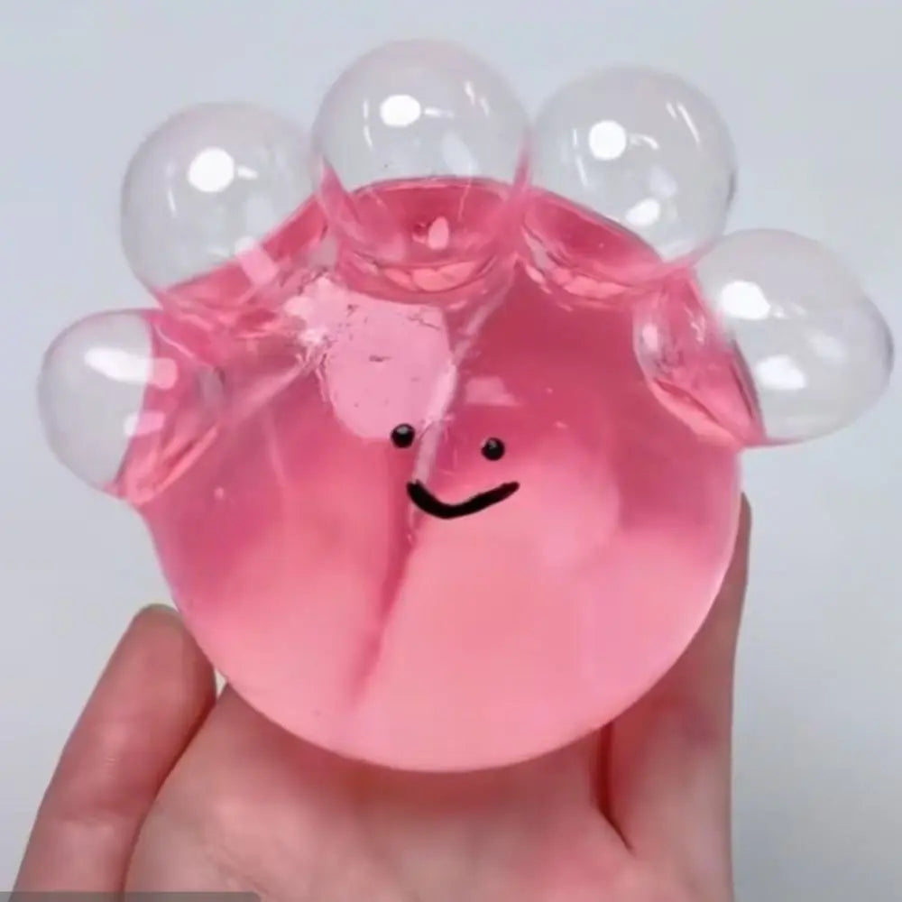 Taba Squishy Transparent Water Ball TPR Slow Rebound Bubble Octopus Pinch Toy Stress Relief Elastic Squeezing Ball Decompression