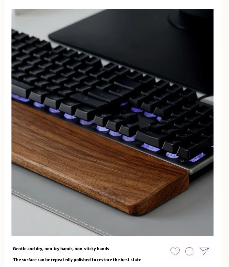 Walnut Wood Keyboard Wrist Rest Palm Pad Mechanical Keyboard Ergonomic Pad 87/98/104/108 Key Suitable For Multiple Sizes Custom