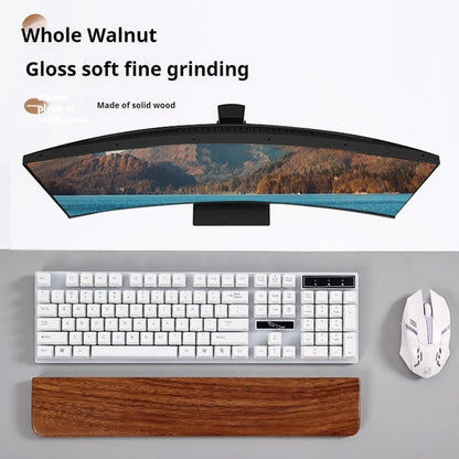Walnut Wood Keyboard Wrist Rest Palm Pad Mechanical Keyboard Ergonomic Pad 87/98/104/108 Key Suitable For Multiple Sizes Custom