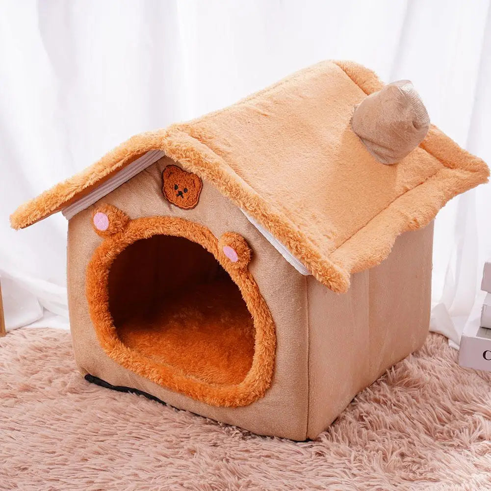 Cats Dog House For Small Medium Dogs Cats Winter Warm Cat Bed Nest Pet Four Seasons Pet Cave Bed Home Supplies 2025