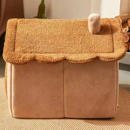 Cats Dog House For Small Medium Dogs Cats Winter Warm Cat Bed Nest Pet Four Seasons Pet Cave Bed Home Supplies 2025