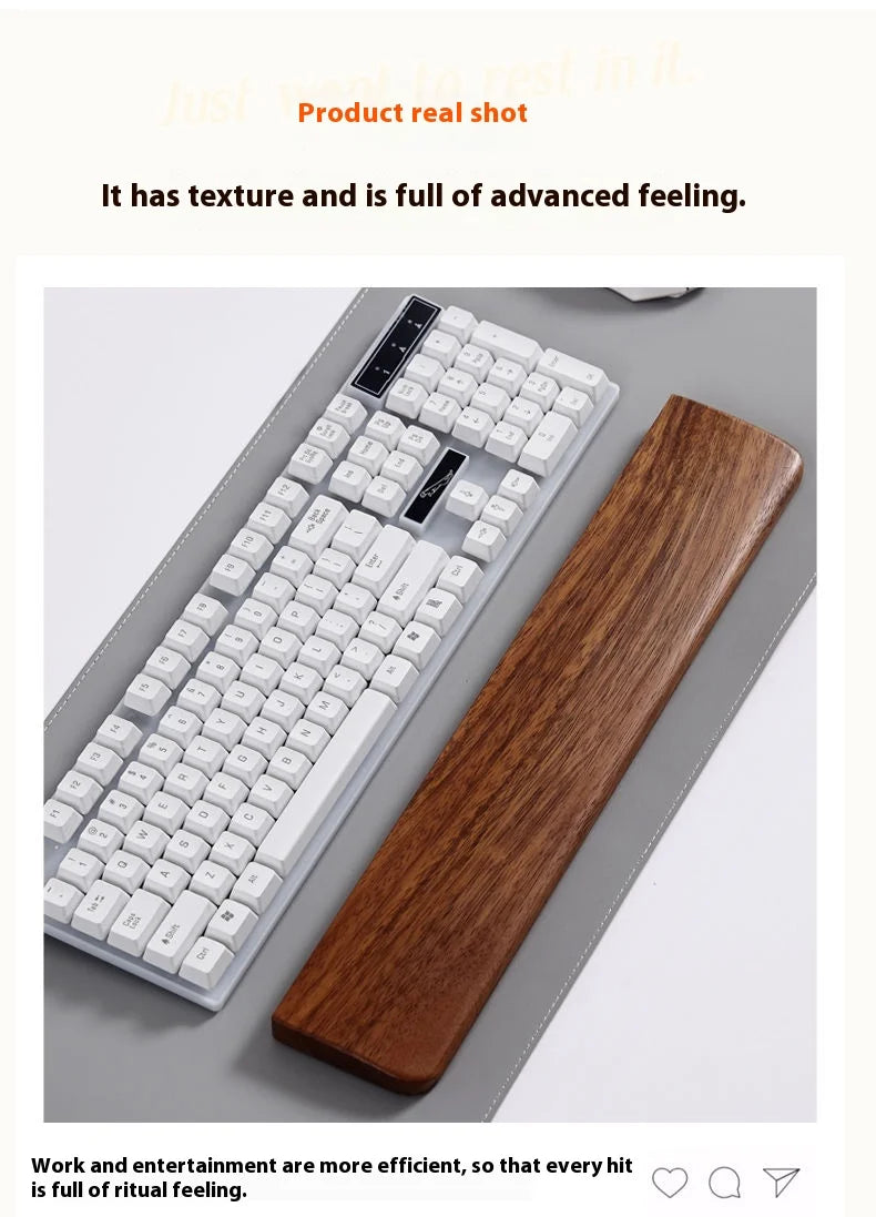 Walnut Wood Keyboard Wrist Rest Palm Pad Mechanical Keyboard Ergonomic Pad 87/98/104/108 Key Suitable For Multiple Sizes Custom
