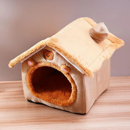 Cats Dog House For Small Medium Dogs Cats Winter Warm Cat Bed Nest Pet Four Seasons Pet Cave Bed Home Supplies 2025
