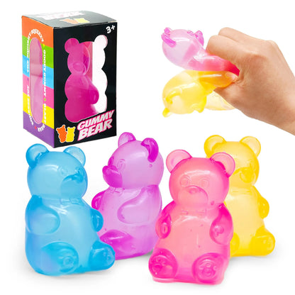 Squishy Mini Cute Bear Maltose Squeeze Toy - Stress Relief Fidget Sensory Toys, Soft Slow-Rebound Squishies for Adults gifts