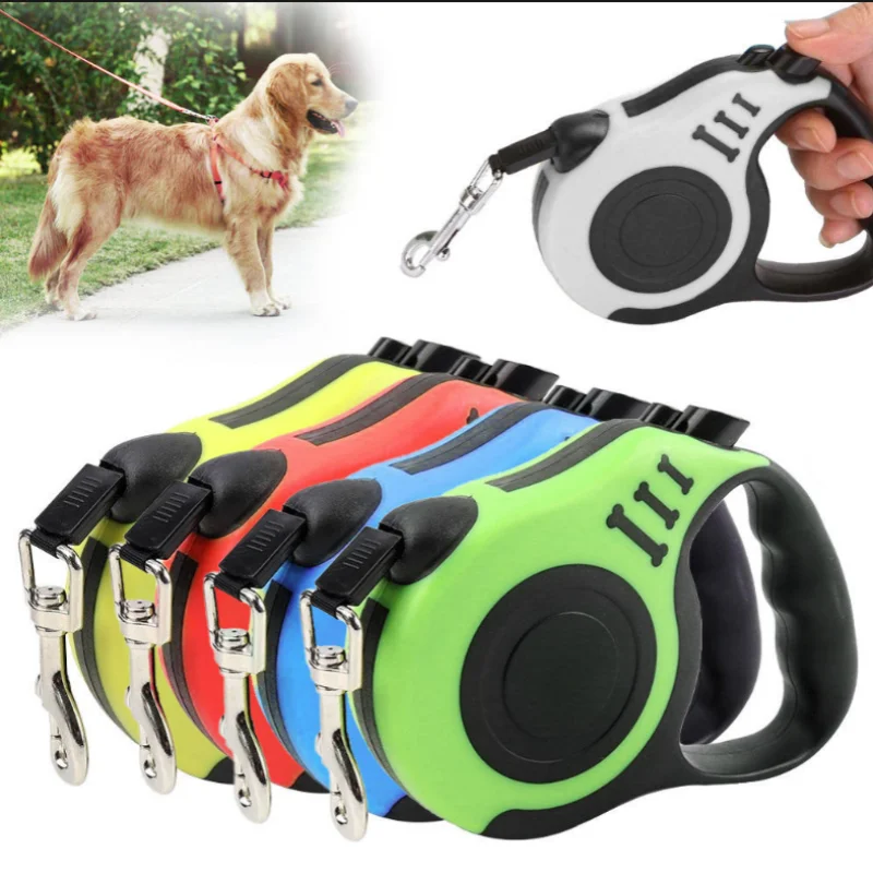Automatic Retractable Dog Leash 3m/5m Nylon Lead for Small Dogs Cats Durable Puppy Traction Rope for Outdoor Travel Walking