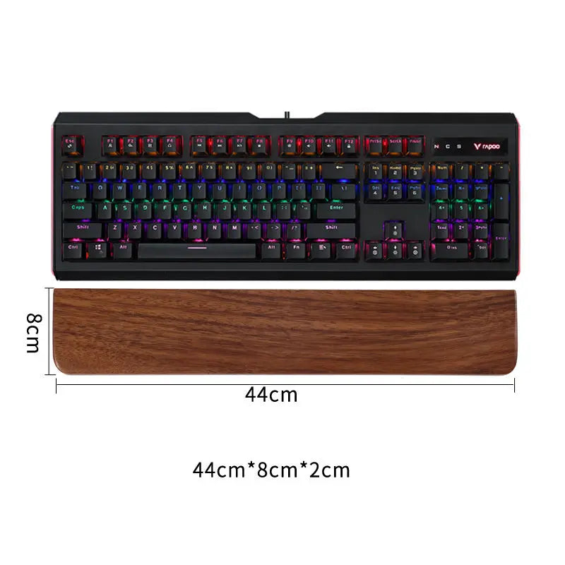Walnut Wood Keyboard Wrist Rest Palm Pad Mechanical Keyboard Ergonomic Pad 87/98/104/108 Key Suitable For Multiple Sizes Custom