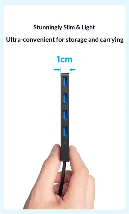 Anker Usb C Hub 4 In 1 Multi Port Adapter 5Gbps High Speed Usb 31 Data Transfer Ultra Slim Portable For Laptop Desktop Pc
