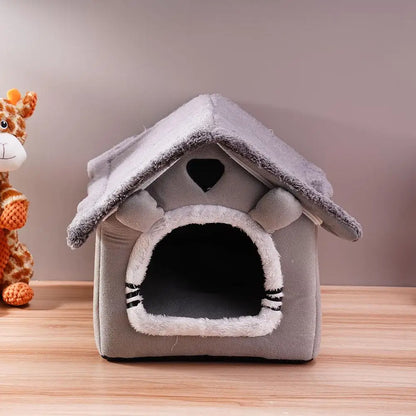 Cats Dog House For Small Medium Dogs Cats Winter Warm Cat Bed Nest Pet Four Seasons Pet Cave Bed Home Supplies 2025