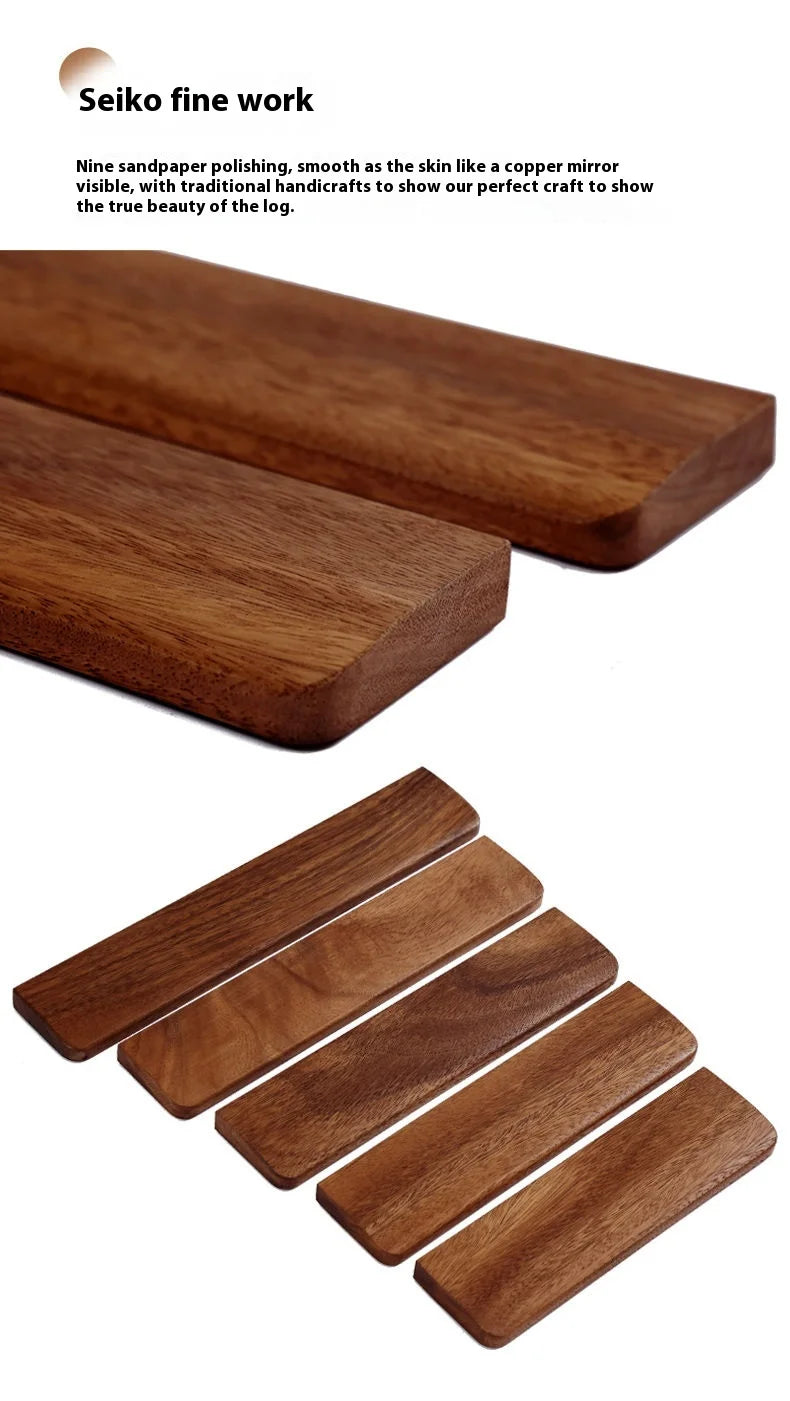 Walnut Wood Keyboard Wrist Rest Palm Pad Mechanical Keyboard Ergonomic Pad 87/98/104/108 Key Suitable For Multiple Sizes Custom