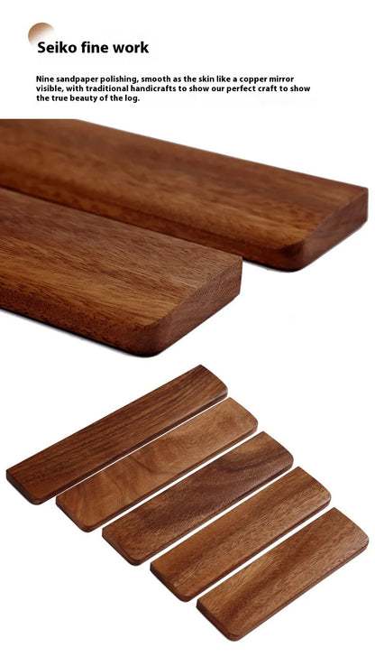 Walnut Wood Keyboard Wrist Rest Palm Pad Mechanical Keyboard Ergonomic Pad 87/98/104/108 Key Suitable For Multiple Sizes Custom