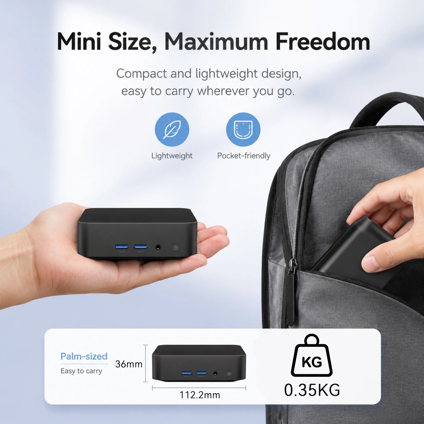 MINI PC Intel N150 Windows 11 Pro Portable Gaming PC 16GB 32GB RAM 1TB 2TB SSD Mini PC Computer Office Gamer Wifi6 BT5.2 Desktop