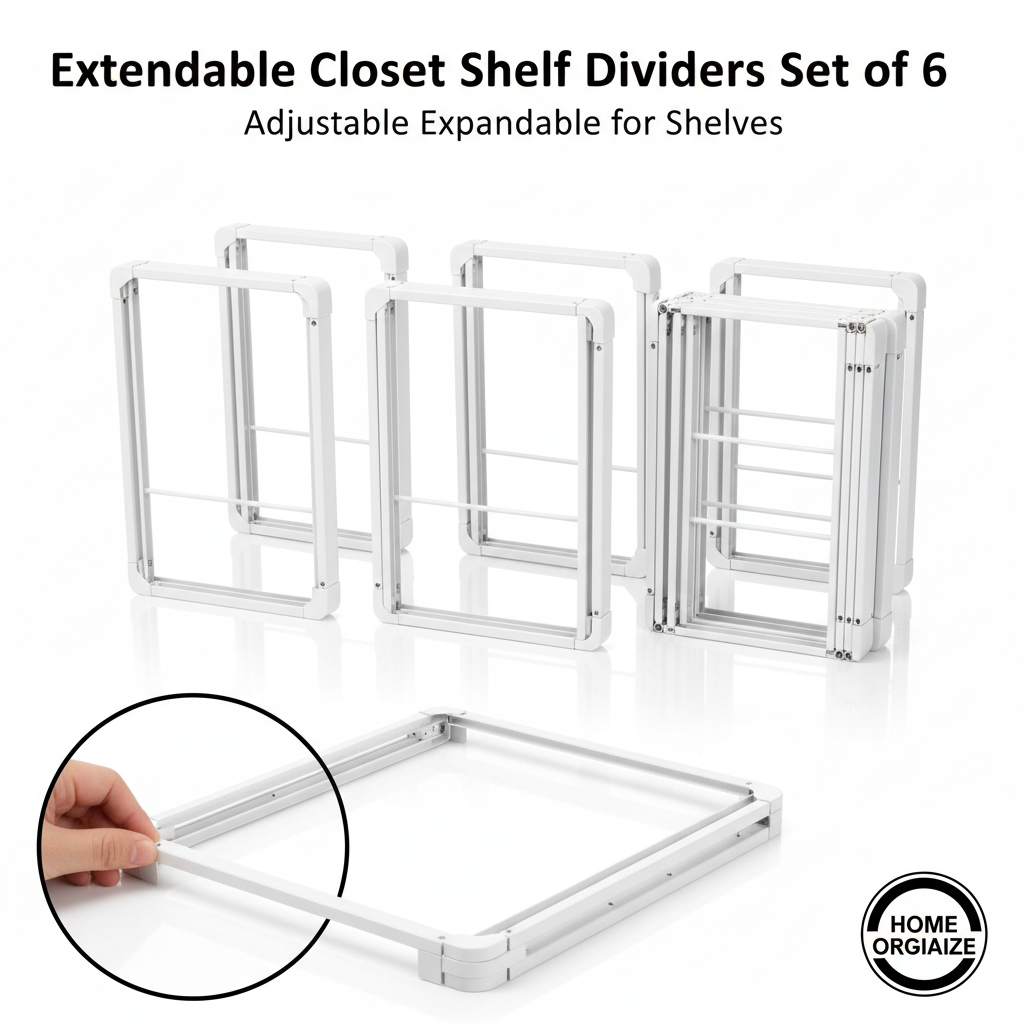 Extendable Closet Shelf Dividers