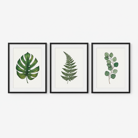 Framed Botanical Print Set