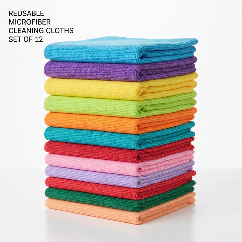 Reusable Microfiber Cleaning Cloths